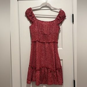 Red and white Polka dot dress